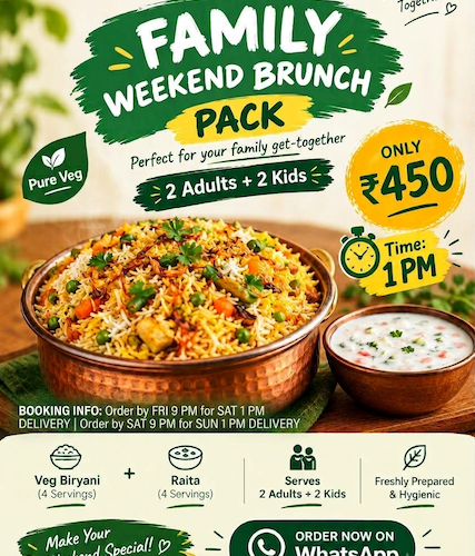 Pure veg biryani family weekend brunch pack
