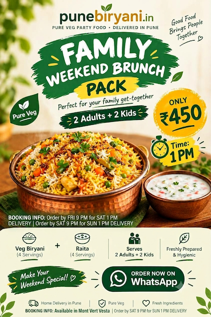 Pure veg biryani family weekend brunch pack